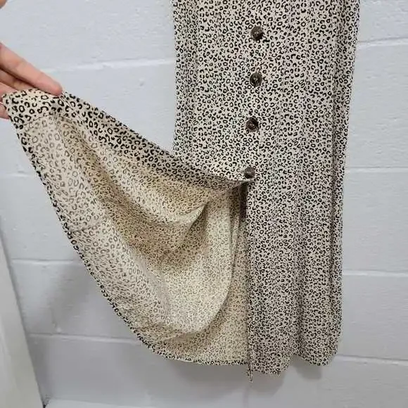 Y2K Strappy Button Animal Print Midi Dress - Picture 8 of 10